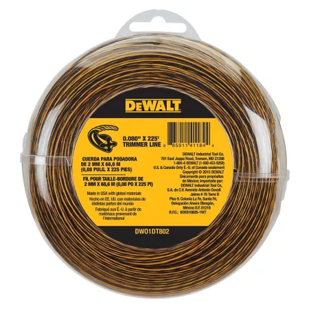 DeWALT 0.08 in x 225 ft Cordless String Trimmer Line Trimmer Lines Spools & Blades