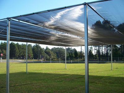 Image showing  8 ft. x 20 ft. SC820 Shade Cloth System with 73% Shade Coverage, Black
