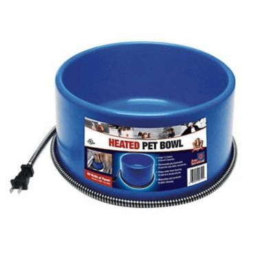 Farm Innovators 6 qt. Round Heated Plastic Pet Bowl, P-60B