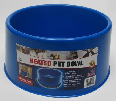Image showing  6 qt. Round Heated Plastic Pet Bowl