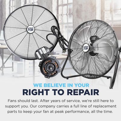 Image showing 7 th Maxx Air 20 in. 3-Speed Indoor Tilting High-Velocity Floor Fan, Black