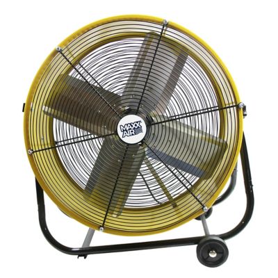 Maxx Air 24 in. Tilting Direct-Drive Drum Fan, Yellow, 2 Speeds