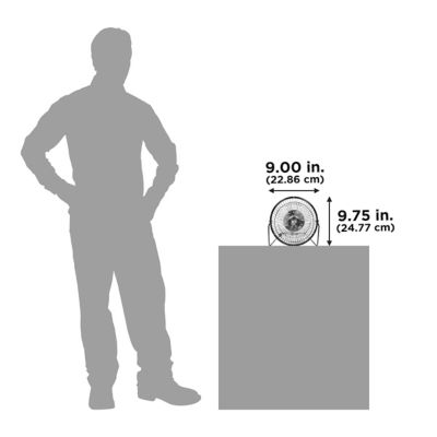 Image showing  8 in. 1-Speed Tilting Desk Fan with USB and Outlet Power