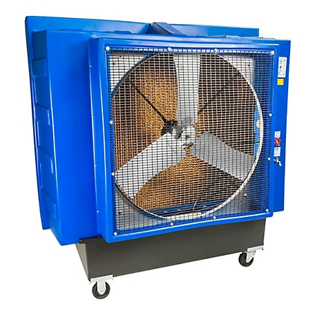 Maxx Air 9,700 CFM 36 in. Evaporative Cooler, 2,600 sq. ft., Blue, 1 Speed