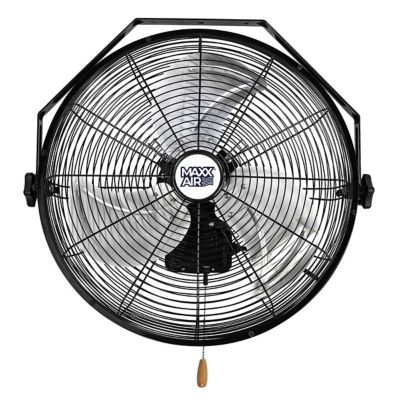 Maxx Air 18 in. 3-Speed Indoor Tilting Wall-Mounted Fan, Black