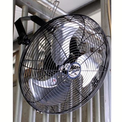 Image showing  18 in. 3-Speed Indoor Tilting Wall-Mounted Fan, Black