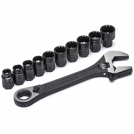 Crescent 3/8 in. Drive Pass-Through Adjustable Wrench Set, 11 pc.