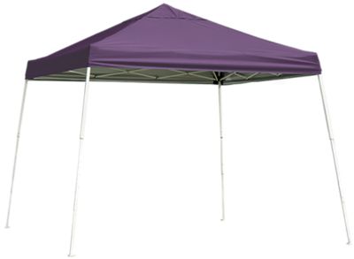 ShelterLogic 10 ft. x 10 ft. Sport Pop-Up Canopy with Purple Cover, Slant Leg