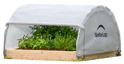 ShelterLogic 4 ft. x 4 ft. GrowIt Backyard Raised Bed Greenhouse, Round Style