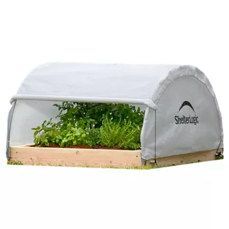 ShelterLogic GrowIt 4 ft x 4 ft Raised Bed Greenhouse Round Style Portable & Mini Greenhouses