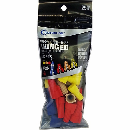 Cambridge Winged Twist-On Wire Connector Assortment, 25-Pack