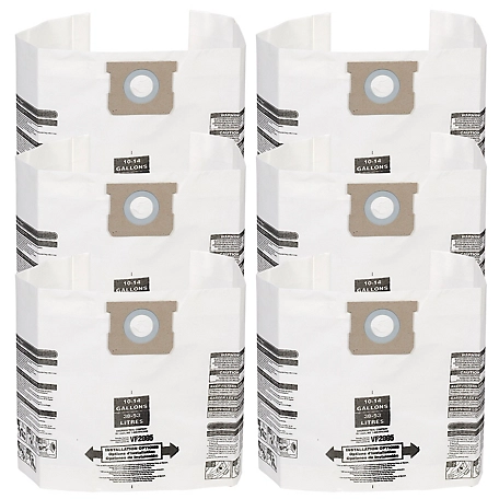 Multi-Fit MULTI FIT Wet Dry Vacuum Bags, 10 gal. to 14 gal., 2-Pack, 6 ct.