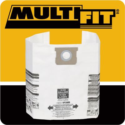 Image showing 5 th Multi-Fit Wet/Dry Vacuum Bags for 15 gal. to 22 gal. Shop-Vac Branded Wet/Dry Vacs, 3 pc.