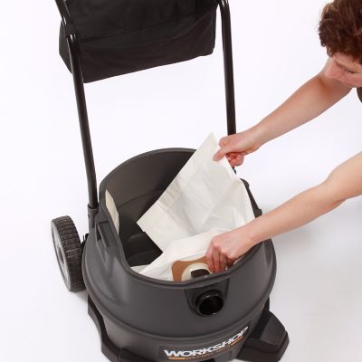 Image showing 5 th WORKSHOP Wet/Dry Vacs WS1400CA 14 Gal. 6.0 Peak HP Heavy-Duty Wet/Dry Vacuum with Cart, Accessories