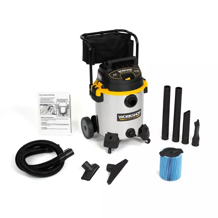 WORKSHOP 16 gal 6.5 HP Heavy Duty Wet/Dry Vacuum with Cart and Accessories Wet & Dry Vacuums