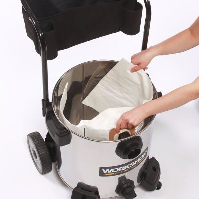 Image showing 5 th WORKSHOP 16 gal. 6.5 HP Heavy-Duty Wet/Dry Vacuum Cleaner with Cart, Accessories