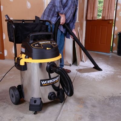 Image showing 8 th WORKSHOP 16 gal. 6.5 HP Heavy-Duty Wet/Dry Vacuum Cleaner with Cart, Accessories