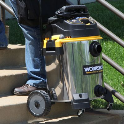 Image showing 9 th WORKSHOP 16 gal. 6.5 HP Heavy-Duty Wet/Dry Vacuum Cleaner with Cart, Accessories