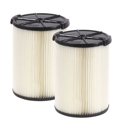 WORKSHOP Wet/Dry Vacs Vacuum Filter Dry Filters for 5 gal. to 16 gal. Vacs, 2-Pack