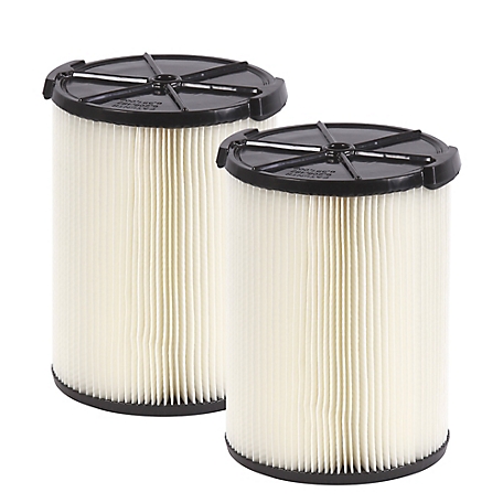 WORKSHOP Wet/Dry Vacs Vacuum Filter WS21200F2 Dry Filter, 5 to 16 gal. Vacs, 2 ct.