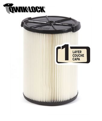 Image showing  Wet/Dry Vacs Vacuum Filter Dry Filters for 5 gal. to 16 gal. Vacs, 2-Pack
