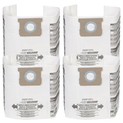 WORKSHOP Wet/Dry Fine Dust Collection Shop Vacuum Bags, 6-9 gal., 4 ct.