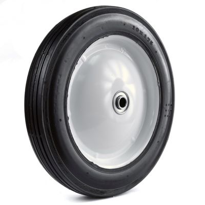 Image showing  10x1.75 Rib Light-Duty Steel Wheel, 1/2 in. BB, 2-1/16 in. Centered Hub