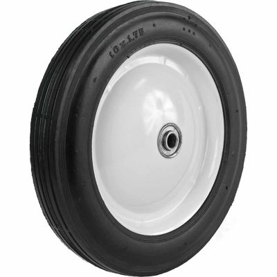 Martin Wheel 10 x 1.75 Light-Duty Steel Wheel, 1/2 in. BB, 1-5/8 in. Offset Hub, Rib Tread, 110-OF