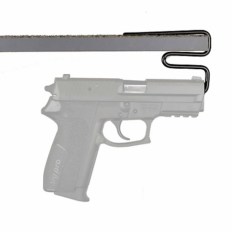 Gun Storage Solutions Back-Under Handgun Hangers, 4 in. x 3-1/7 in. x 1/5 in., Black, 2-Pack