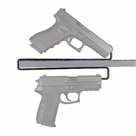 3-Pack with neoprene 1 Gun SMALL 8" Shelf Handgun Hanger Armory Rack for guns 