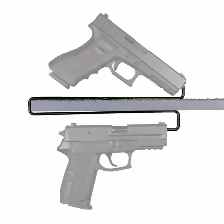 Gun Storage Solutions - Stacked Handgun Racks 10 1/2 in x 5 in x 1/5 in Black 2 Pack Safe Racks