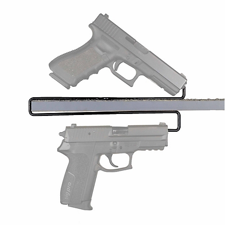 Gun Storage Solutions Over-Under Handgun Hangers, 10-1/2 in. x 5 in. x 1/5 in., Black, 2-Pack