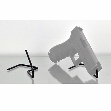 Gun Storage Solutions Kikstands Handgun Storage Stands, 3-3/4 in. x 3-1/4 in. x 6 in., Black, 2-Pack