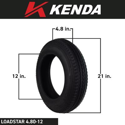 Image showing 5 th Kenda 480-12 LRC Loadstar Trailer Tire