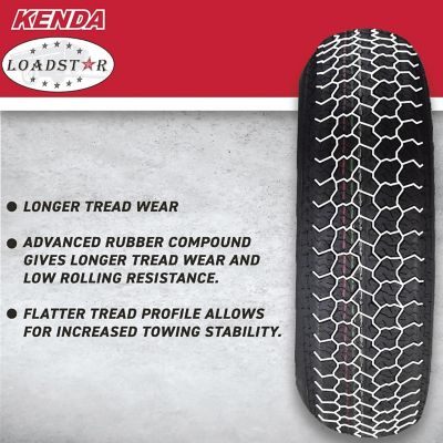 Image showing 6 th Kenda 480-12 LRC Loadstar Trailer Tire