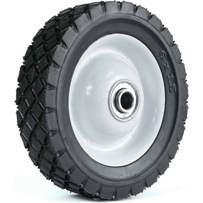 Martin Wheel 6x1.5 Diamond Tread Light-Duty Steel Wheel, 1/2 in. BB, 1-3/4 in. Centered Hub