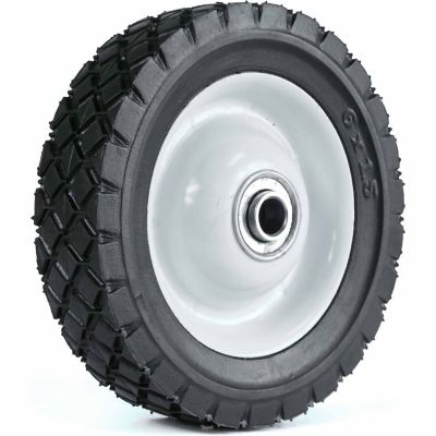 Martin Wheel 6 x 1.5 Diamond Tread Light-Duty Steel Wheel, 1/2 in. BB, 1-3/8 in. Offset Hub