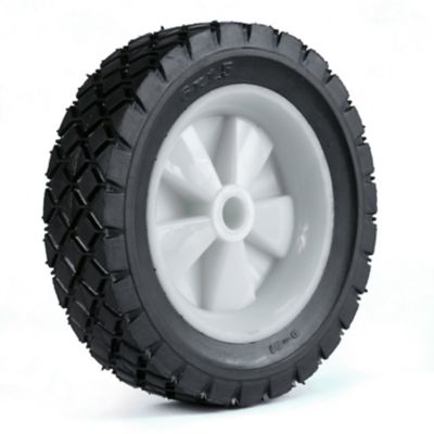Image showing  6 x 1.5 Diamond Tread Light-Duty Plastic Wheel, 1/2 in. Bore, 1-3/8 in. Offset Hub