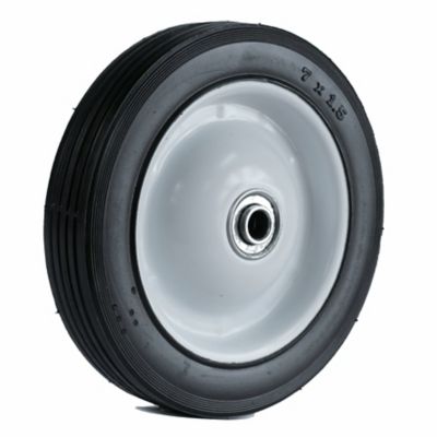 Image showing  7 x 1.5 Rib Light-Duty Steel Wheel, 1/2 in. BB, 1-3/8 in. Offset Hub