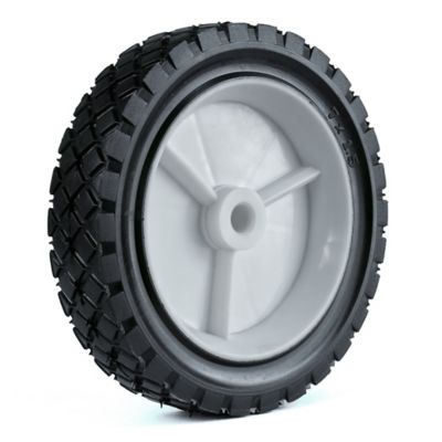 Image showing  7 x 1.5 Diamond Tread Light-Duty Plastic Wheel, 1/2 in. Bore, 1-3/8 in. Offset Hub
