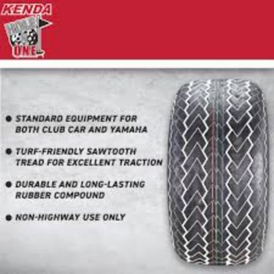 Image showing  18x850-8 4-Ply K389 Hole-N-1 Sawtooth Golf Cart Tire