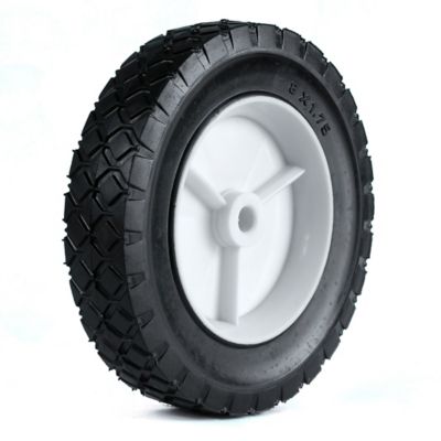 Martin Wheel 8x1.75 Diamond Tread Light-Duty Plastic Wheel, 1/2 in. Bore, 1-3/8 in. Offset Hub