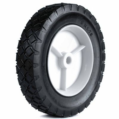 Martin Wheel 8x1.75 Diamond Tread Light-Duty Plastic Wheel, 1/2 in. Bore, 1-3/8 in. Offset Hub