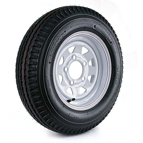 Kenda 530-12 LRB Loadstar Trailer Tire and 5-Hole Custom Spoke Wheel, DM452C-5C-I
