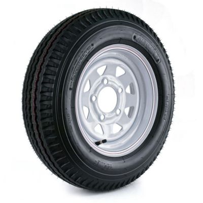 Kenda 530-12 LRB Loadstar Trailer Tire and 5-Hole Custom Spoke Wheel