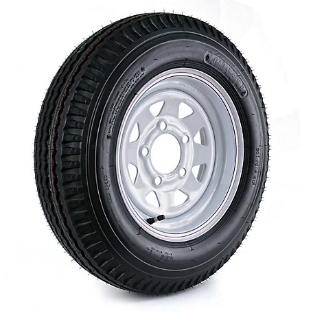 Kenda 530-12 LRB Loadstar Trailer Tire and 5-Hole Custom Spoke Wheel