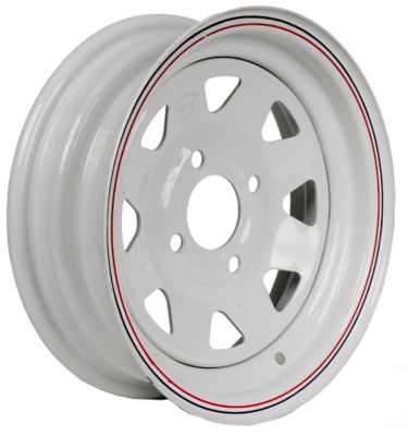 Image showing  12x4 4-Hole Steel Custom Spoke Trailer Wheel