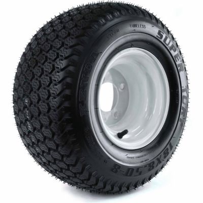 Kenda 18x850-8 K500 Super Turf Golf Cart Tires 4 Hole White Wheel (4/4)