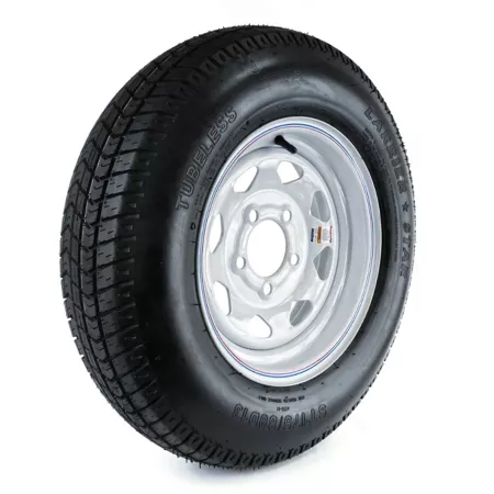 Kenda 5 by 4.5 Carrier Star Trailer Tire and 5 Hole Custom Spoke Wheel Trailer Tires