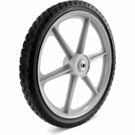 Martin Wheel 16" x 1.75 1/2" BB Plastic Spoke Semi-Pneumatic Wheel 2-3/8" Center Hub/Diamond Tread Mower Tires & Wheels